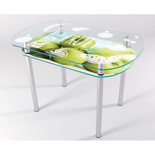 

Стол стеклянный "Jam" Яблоки KT-03 120х80 см