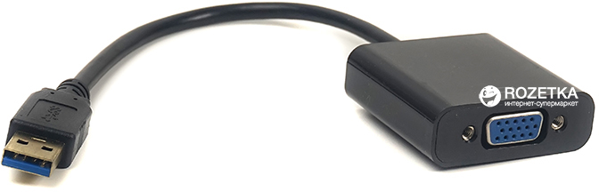 

Kабель-переходник PowerPlant USB 3.0 M - VGA F