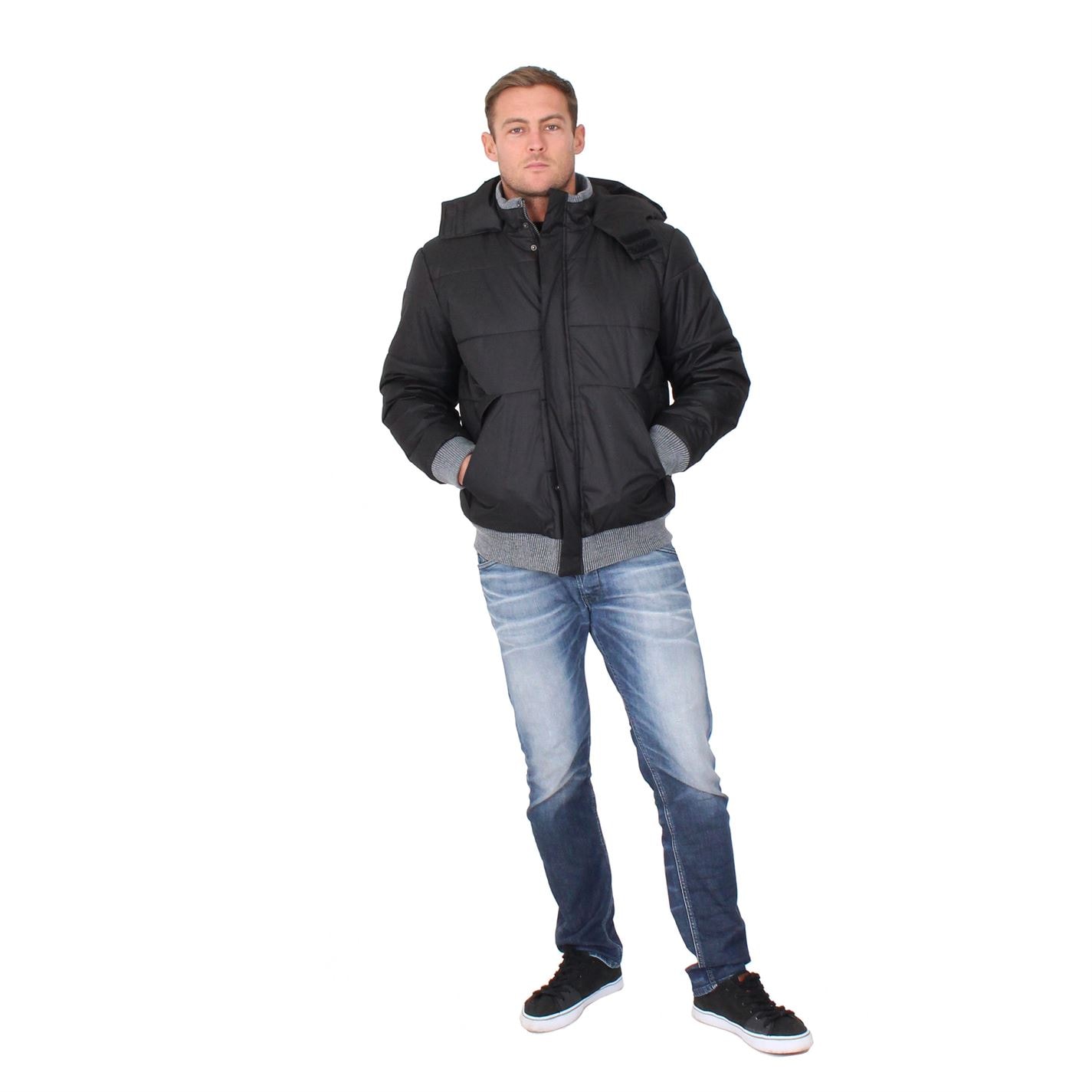 Lee cooper rib deals padded jacket mens