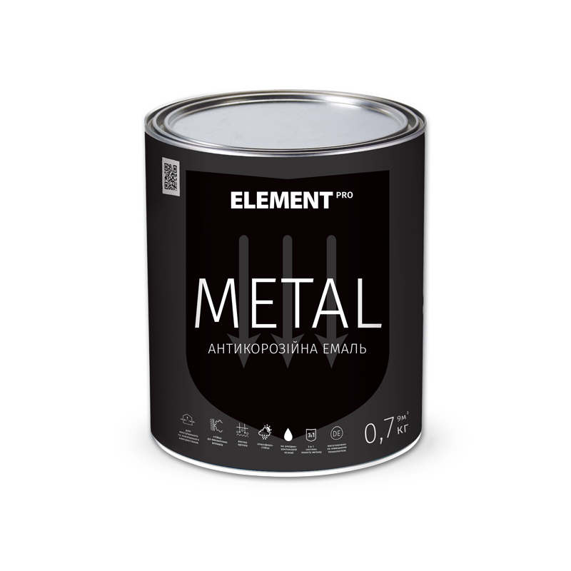 

Антикоррозийная краска METAL ELEMENT PRO 0.7 кг черный