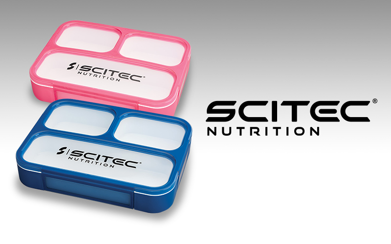 

Контейнер для еды SCITEC NUTRITION голубой и розовый