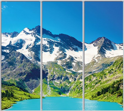 

Шкаф купе Luxe Studio Стандарт-1 Фотопечать Природа-104 2100x2000x450 трехдверный