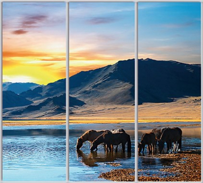 

Шкаф купе Luxe Studio Стандарт-1 Фотопечать Природа-229 2100x2100x450 трехдверный