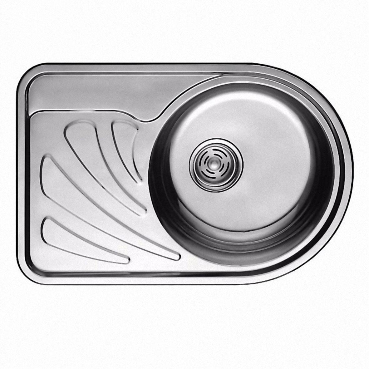 

7111 Мойка Cristal круглая с полкой, врезная 668x442х180 DECOR Right