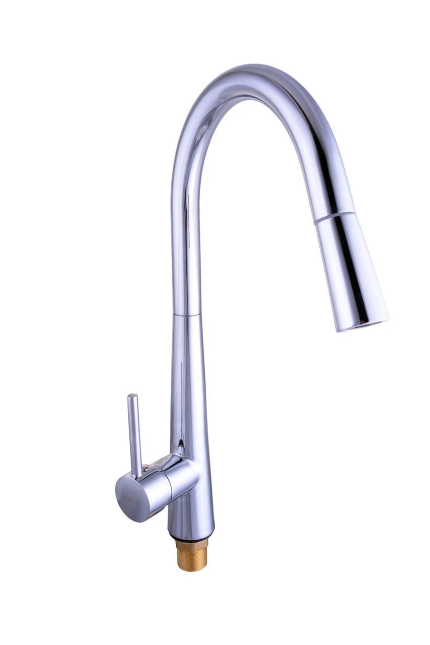 

Смеситель кухонный Globus Lux LAZER GLLR-1033 CHROM с вытяжной лейкой