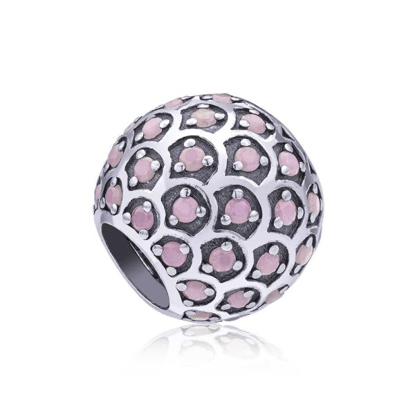 

Серебряная бусина "Pink dreams"