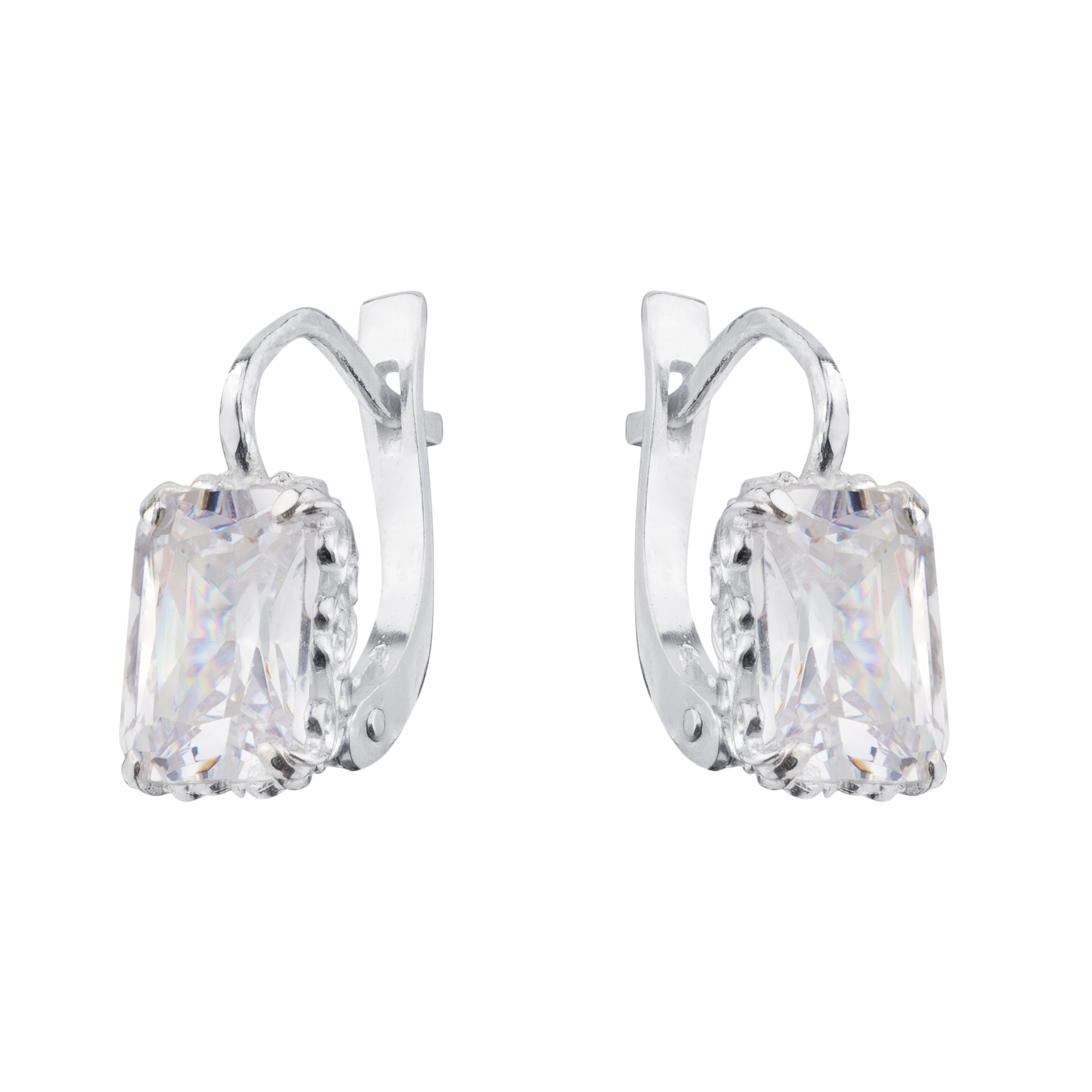 

Серьги из серебра с куб. циркониями Сорока СГ-206