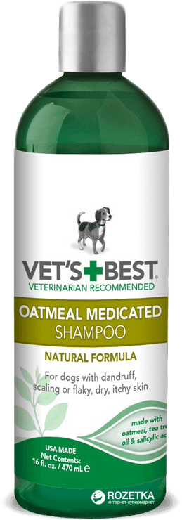 

Шампунь VET`S BEST Oatmeal Med Shampoo терапевтический для собак 470 мл