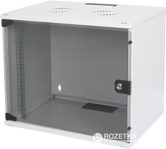 

Шафа настінна серверна Digitus Professional SOHO 19" зі скляними дверима 7U Сіра (DN-1907U-S-1)