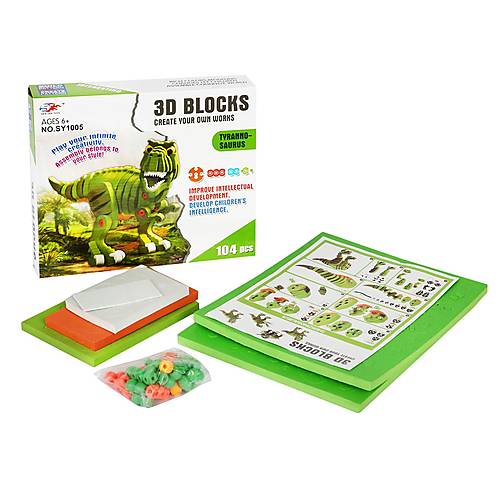 

Конструктор мягкий «Тираннозавр» 108 деталей SEN YAN TOYS (SY1005)