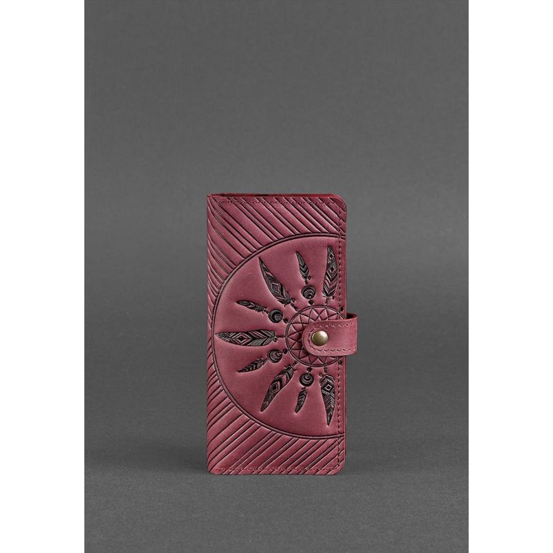 

Кожаное женское портмоне BlankNote 19x9 см Бордовый 000020996
