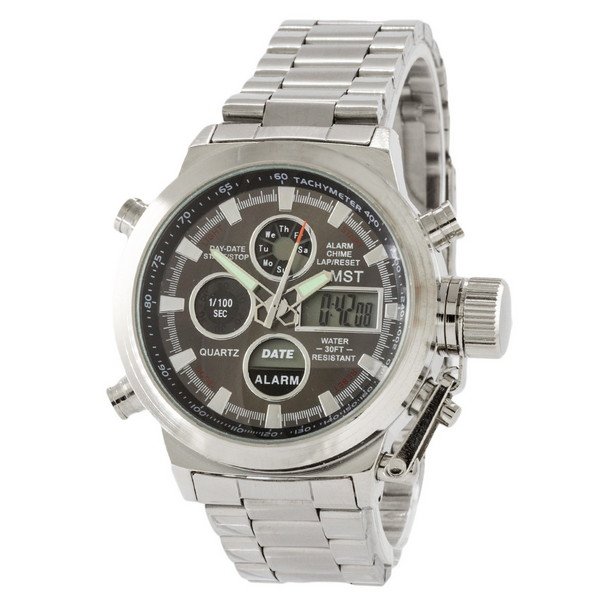 

Мужские наручные часы (Metall Silver-Black) AMST 45 мм 000018126