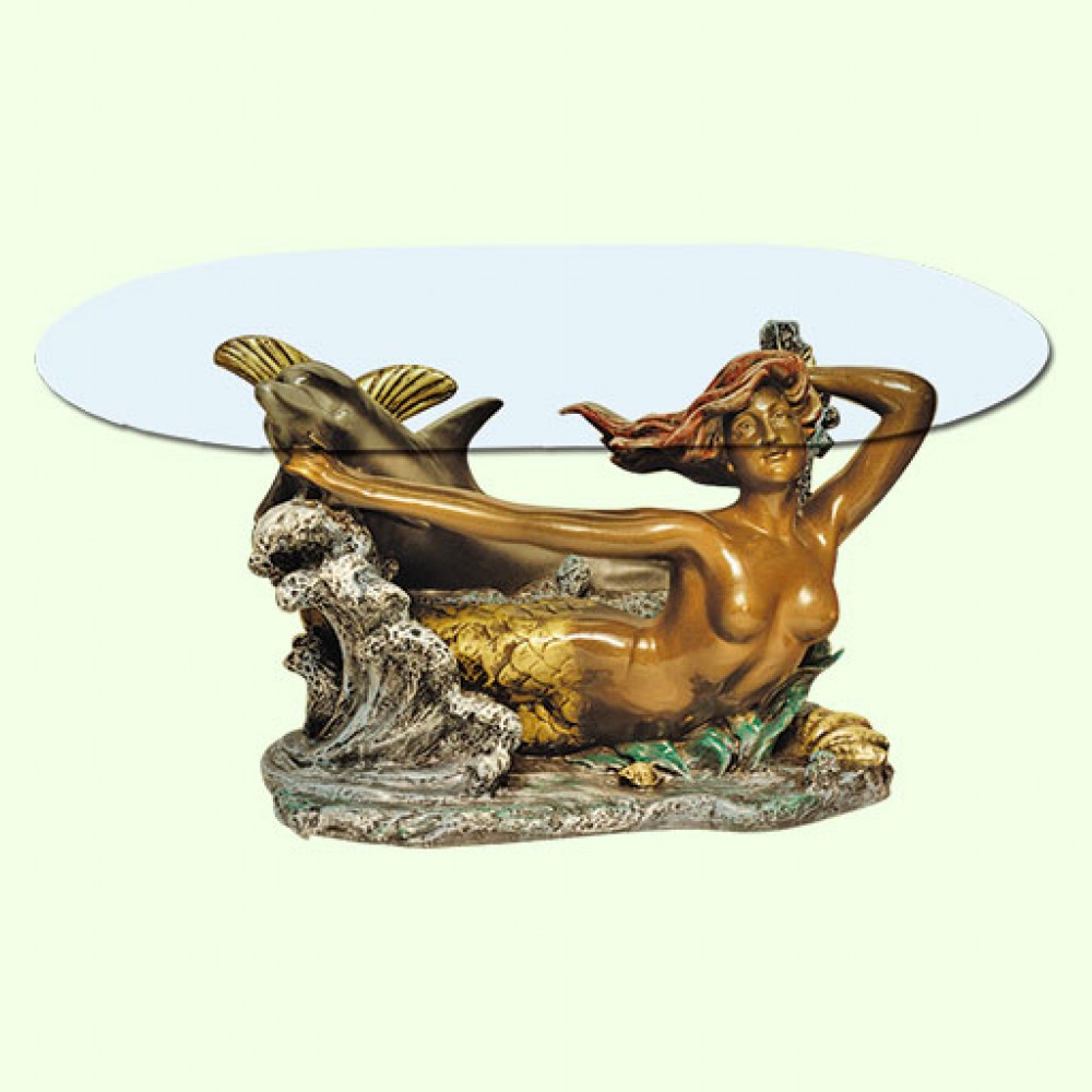 

Стеклянный журнальный столик Славянский сувенир Русалка 1.32 цветной