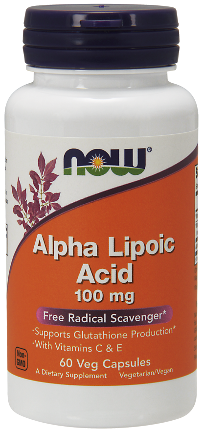 

Антиоксиданты NOW Foods ALA 100 мг - 60 caps