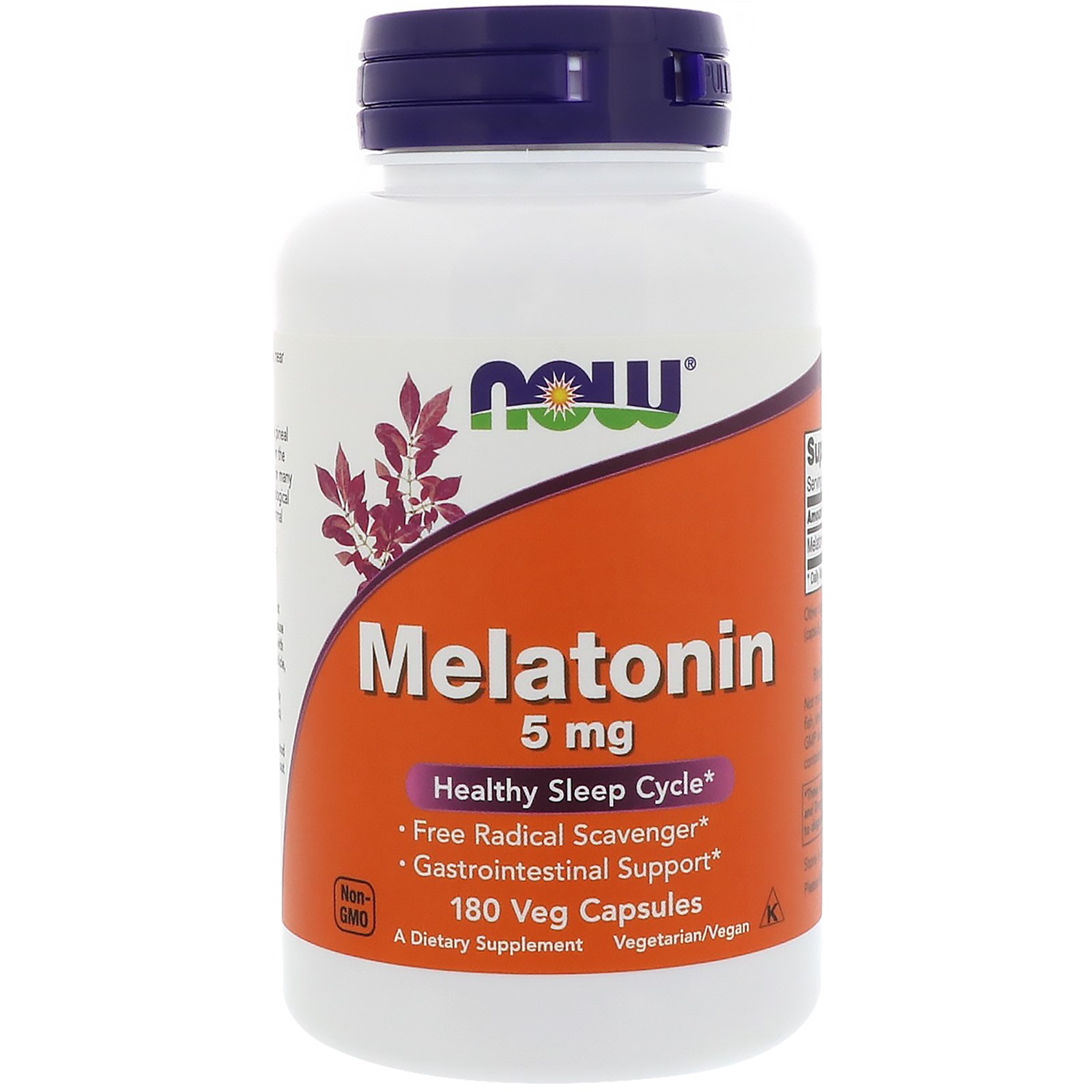 

Мелатонин NOW Foods MELATONIN 5mg VCAPS 180 VCAPS