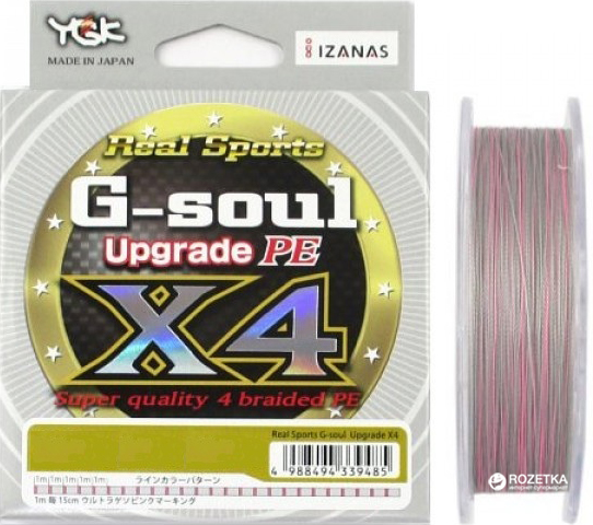 

Шнур YGK G-Soul X4 Upgrade 200 м 0.235 мм 2.0 кг/30 lb Серый (55450115)