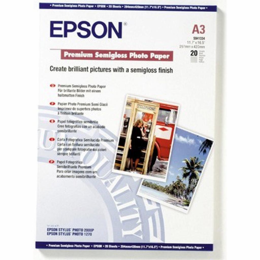 

Бумага EPSON A3 Premium Semigloss Photo (C13S041334)