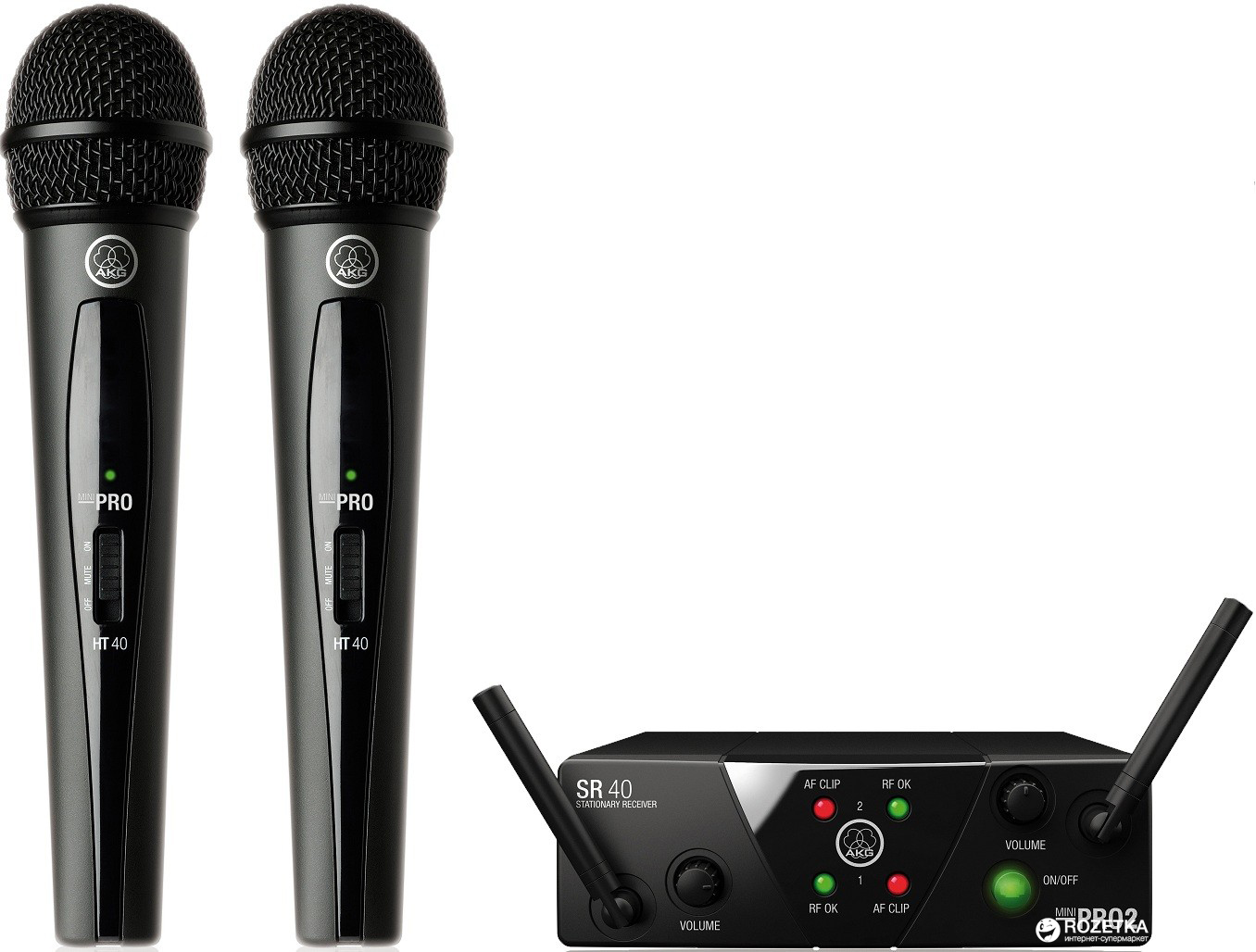 

Радиосистема AKG WMS 40 Mini 2 Vocal Set BD US45A/C EU/US/UK (660.700, 662.300) (225204)