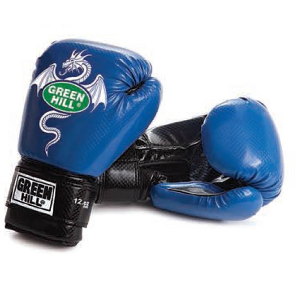 

Перчатки боксерские Green Hill DRAGON Синий, 12 Oz