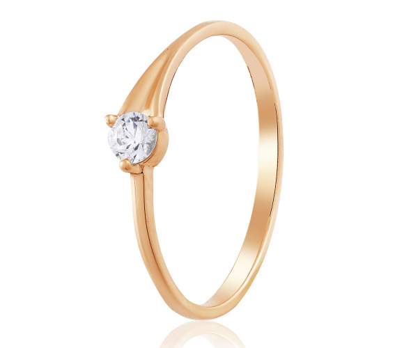 

Кольцо золотое с камнем SWAROVSKI Zirconia "Классик", КД4190SW, 16 размер