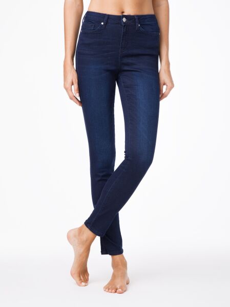 

Ултракомфортные джинсы Skinny с высокой посадкой Conte Elegant CON-82, XL, Темно-синий