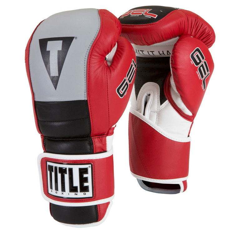 

Боксерские перчатки TITLE GEL Rush Training Gloves красный\ черный\ белый, размер 12унций / вес 14 у