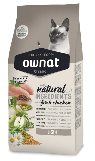 

Сухой корм для котов Ownat Classic Light 1.5 кг (16198)