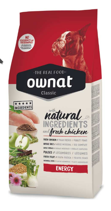 

Сухой корм для собак Ownat Classic Energy 4 кг
