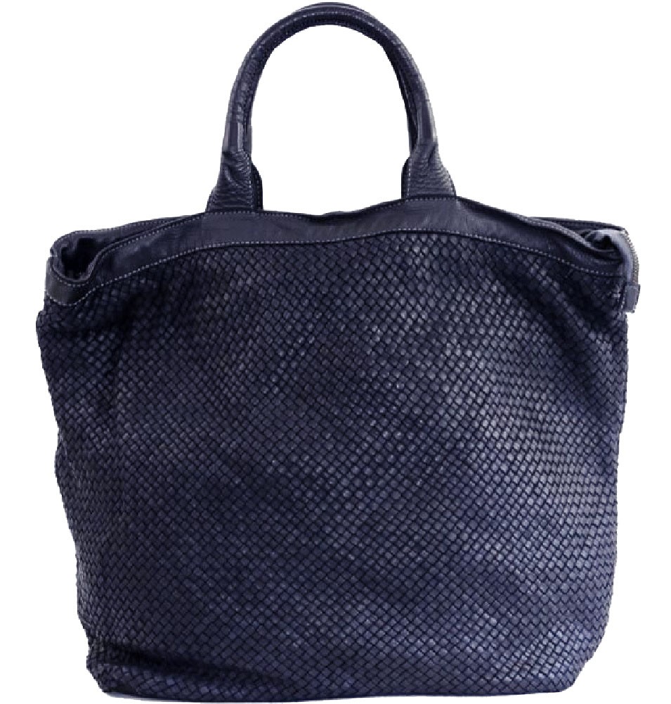 

Женская кожаная сумка maxi Vintage Bottega Carele BC161 blue