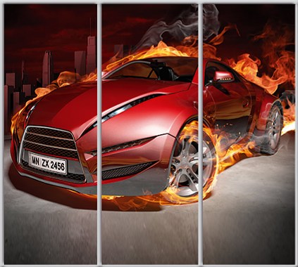 

Шкаф купе Luxe Studio Стандарт-1 Фотопечать Транспорт-26 2100x2400x450 трехдверный