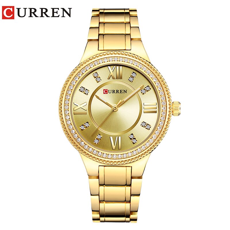 

Женские наручные часы (9004 Gold) Curren 37 мм Золотой 000028454