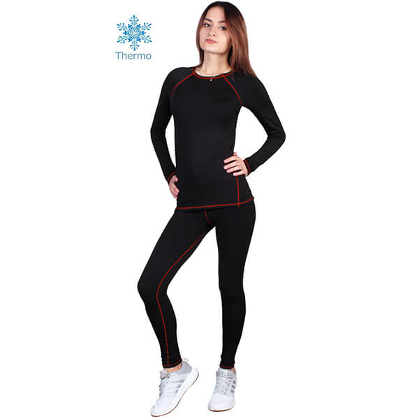 

Термобелье женское FirePower Polarflis-Stretch (L) Черное с красным