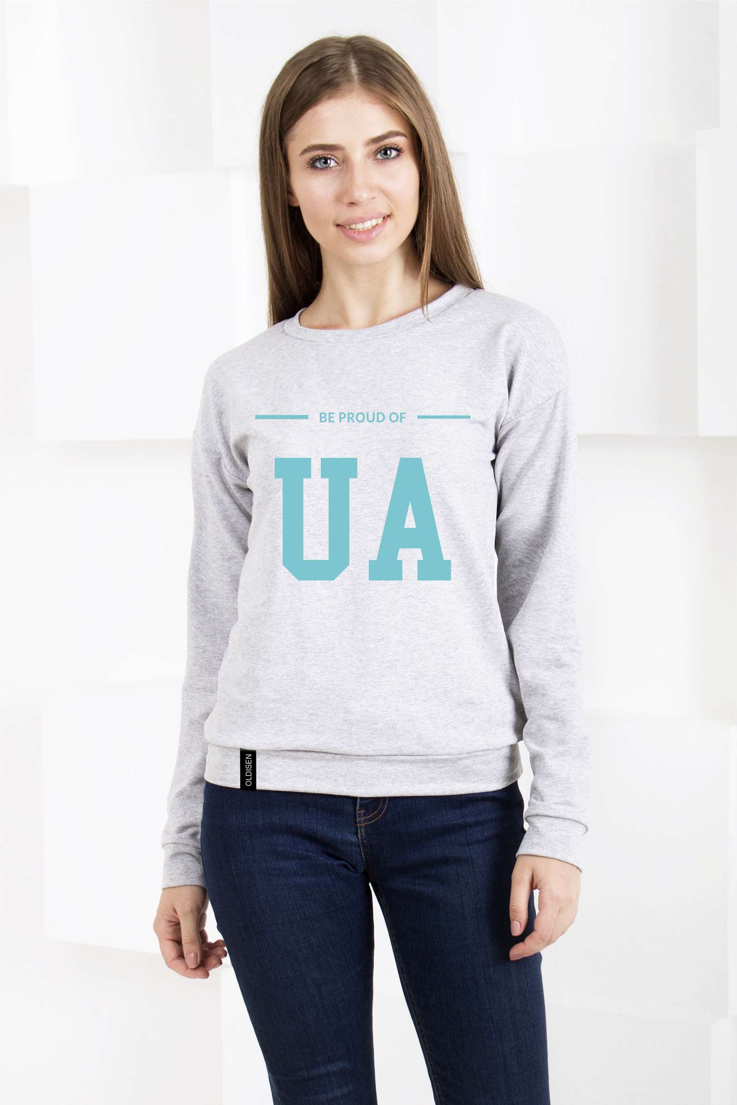 

Свитшот OLDISEN “UA” – Серый меланж, S | 42-44 SUA-10S