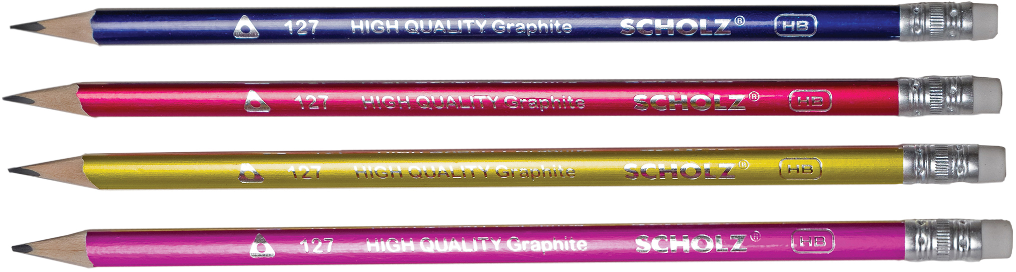 

Набор графитовых карандашей трехгранных Scholz Metallic НВ с ластиком 72 шт (127/18591662012702)
