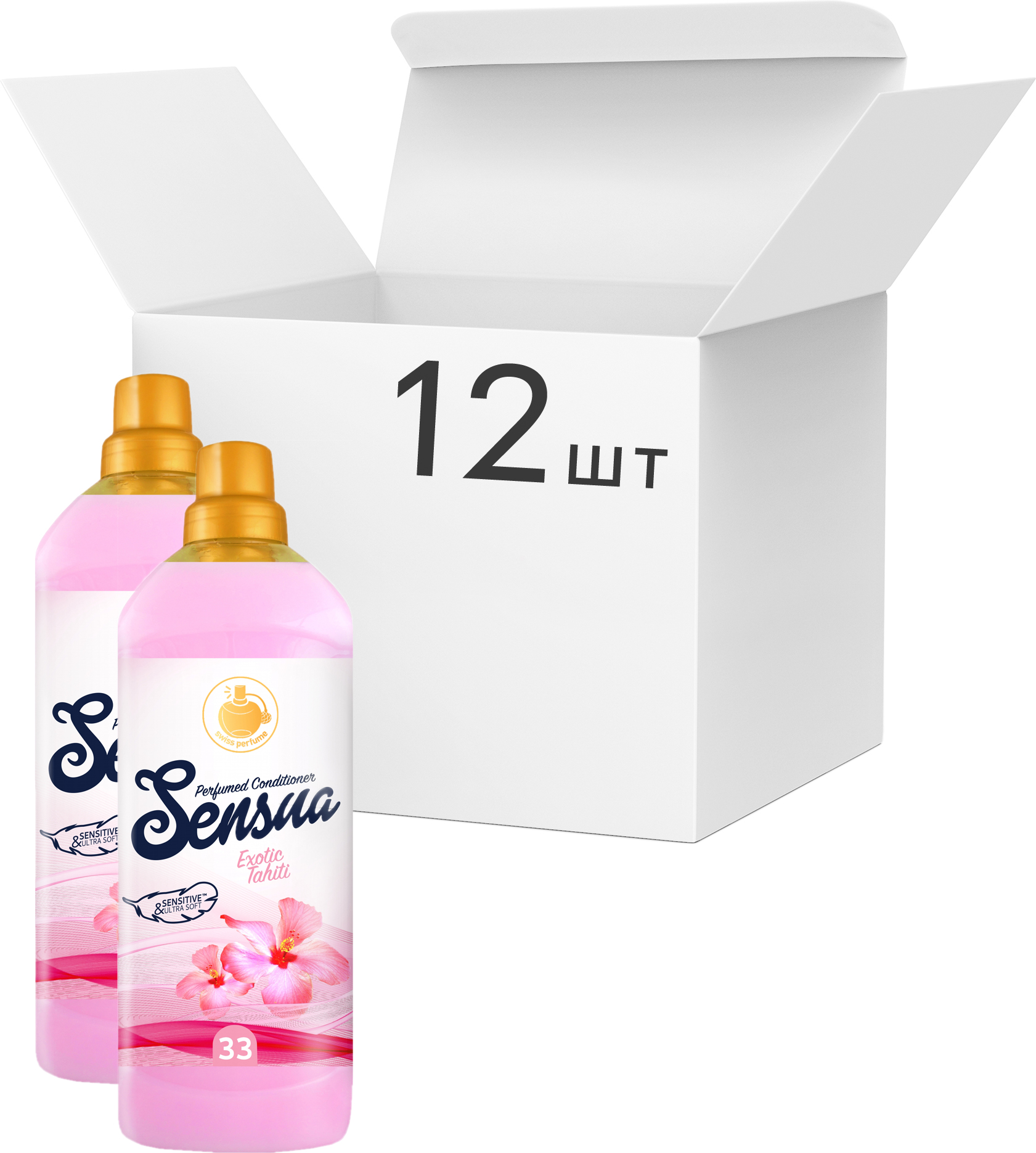 

Упаковка ополаскивателя - кондиционера Sensua Экзотическое Таити 1 л х 12 шт