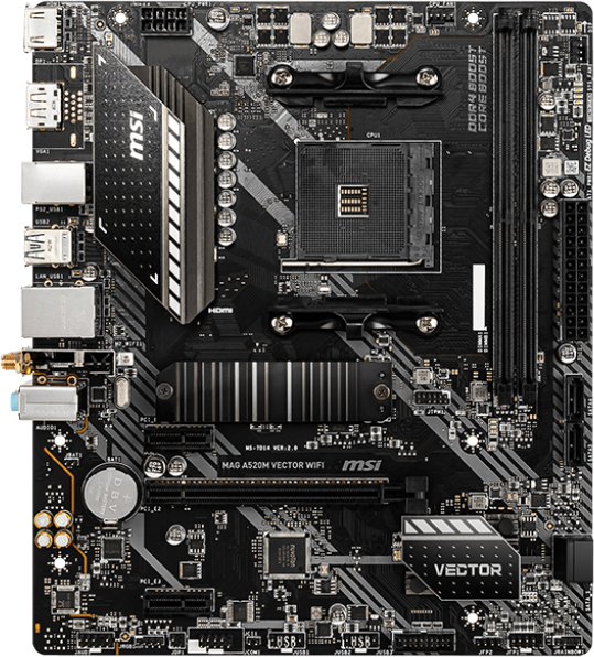 

Материнская плата MSI MAG A520M Vector Wi-Fi (sAM4, AMD A520, PCI-Ex16)