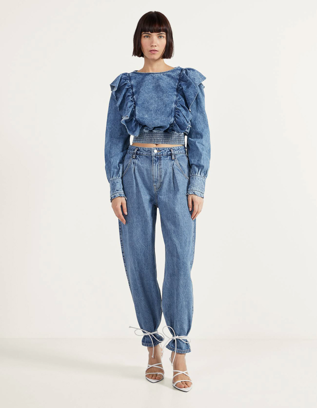 

Блуза Bershka Ж1055366 (3062/388/428) цвет синий XS