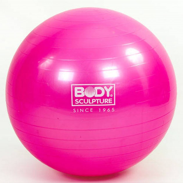 

Мяч для фитнеса (фитбол) гладкий глянцевый 55см Body Sk BB-001-22 (PVC,1120г, розовый, ABS)