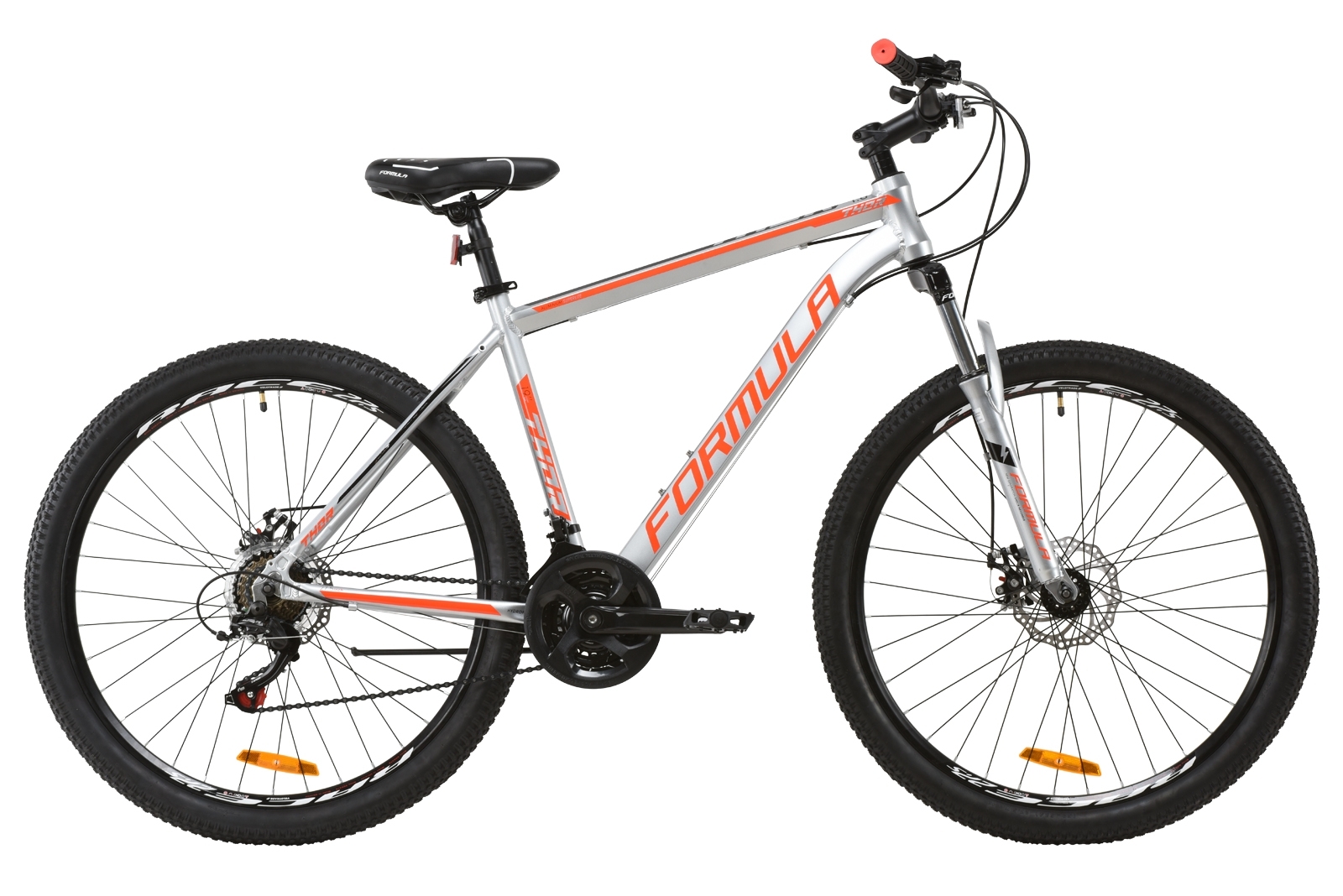 

Велосипед AL 27.5" Formula THOR 1.0 AM DD 2020 (серебристо-черный с красным)