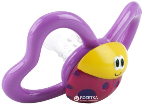 

Пустышка анатомическая Nuby Веселые жучки 0-6 м Голубая (5880SFSMblubee) (2000127071066)
