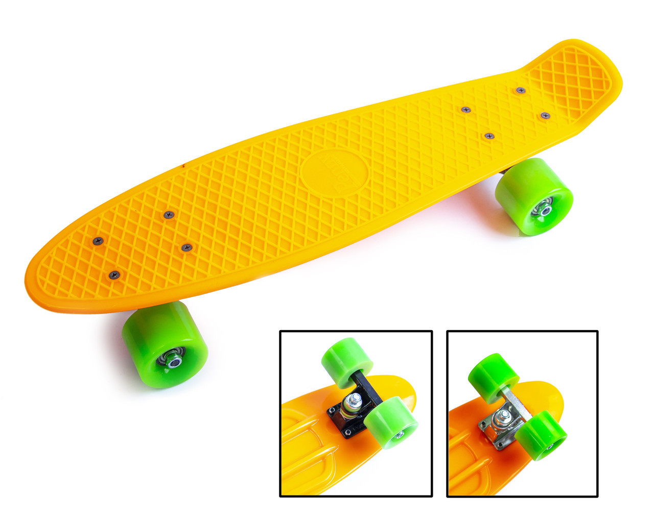 

Пенниборд (Penny Board) Оранжевый цвет Матовые колеса