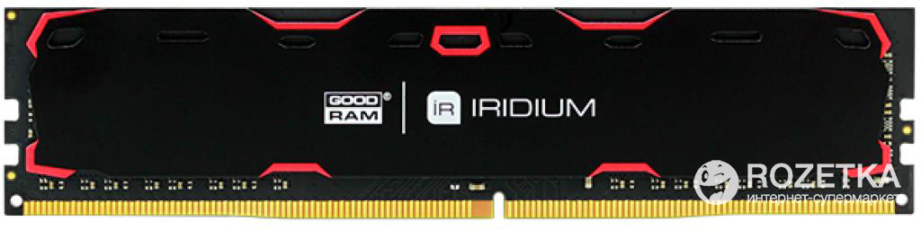 

Оперативная память Goodram DDR4-2400 16384MB PC4-19200 Iridium Black (IR-2400D464L17/16G)