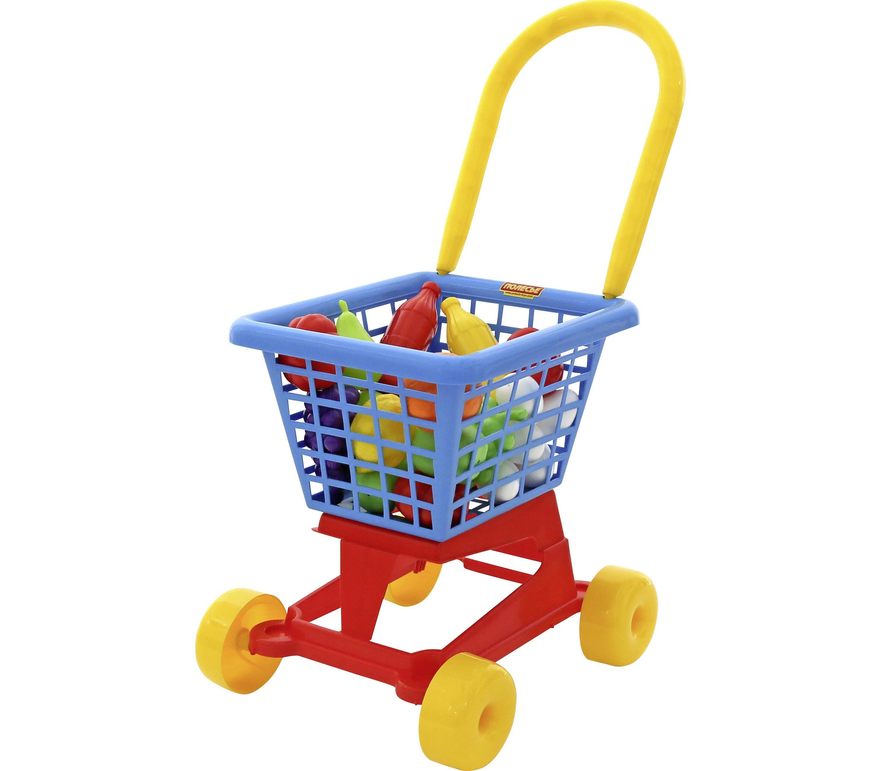 

42989 Візок "Supermarket" №1 + набір продуктів (у сіточці)