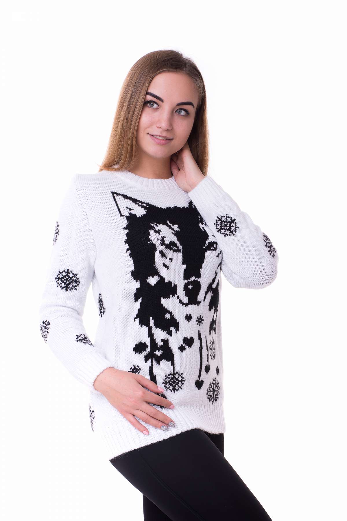 

Джемпер Наталка Волк M белый