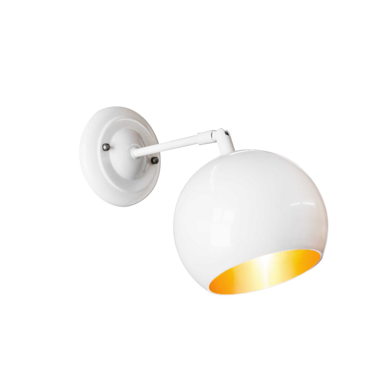 

Бра в стиле лофт Msk Electric Шар NL 1512-1WH+GD ширина 150mm светильник настенный шарик