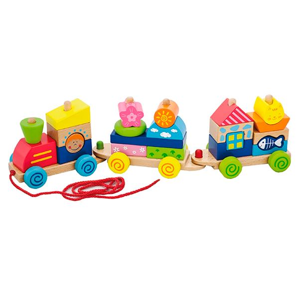 

Игрушка-каталка Viga Toys "Паровозик" (50089) NEW DESIGN