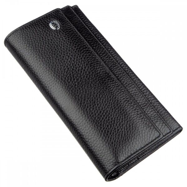 

Женский чёрный кошелёк из натуральной кожи ST Leather 18951 Черный