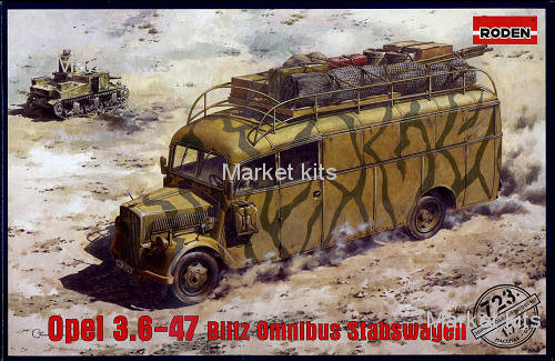 

Немецкий штабной автобус Opel 3.6-47 Blitz Omnibus Stabswagen RODEN (RN723)