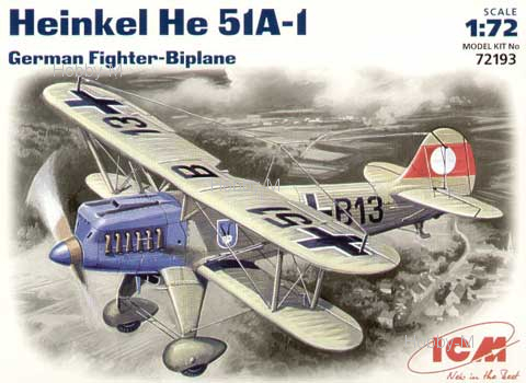 

Германский истребитель-биплан Heinkel He-51 A1 1:72 ICM (ICM72193)