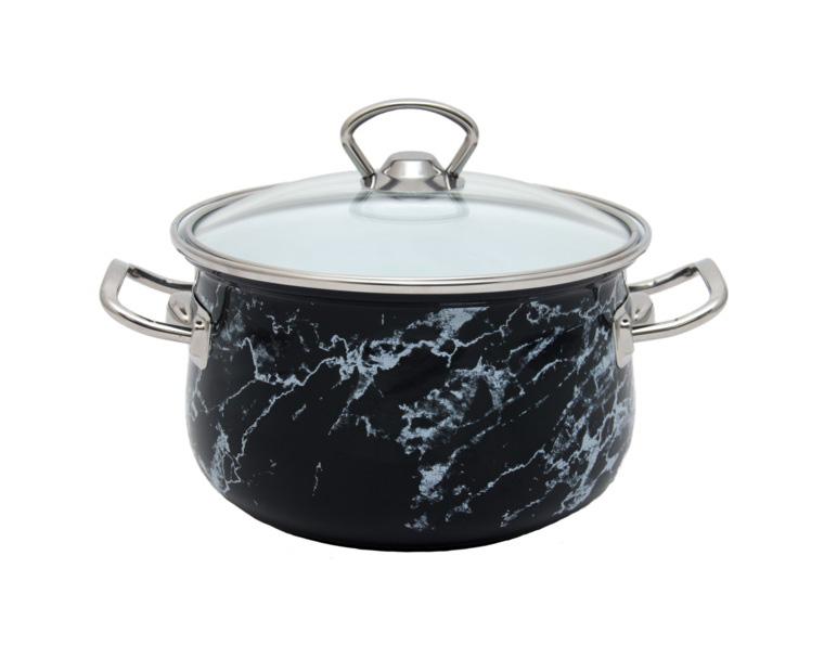 

Кастрюля эмалированная Black Marble 2.1л, индукционная INFINITY (TР01632313093)